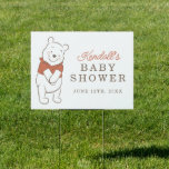 Winnie The Pooh Over the Moon Baby Shower Sign