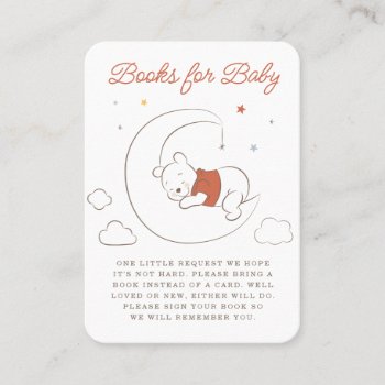 Winnie The Pooh Over The Moon Books For Baby Place Card by winniethepooh at Zazzle
