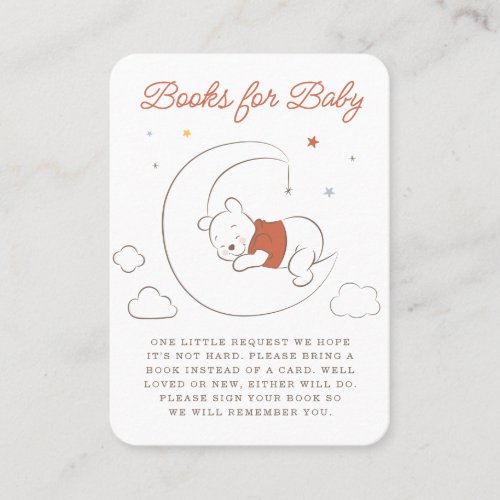 Winnie The Pooh Over the Moon Books for Baby Place Card