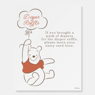 Winnie The Pooh Over the Moon Diaper Raffle Foam Board
