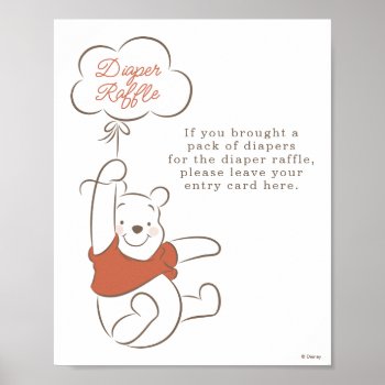 Winnie The Pooh Over The Moon Diaper Raffle Poster by winniethepooh at Zazzle