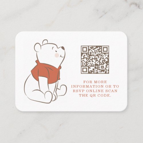 Winnie The Pooh Over the Moon Gift Registry Place Card