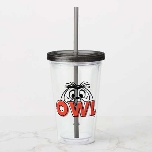 Winnie the Pooh  Owl Peek_A_Boo Acrylic Tumbler