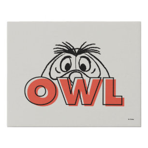 Winnie the Pooh   Owl Peek-A-Boo Faux Canvas Print
