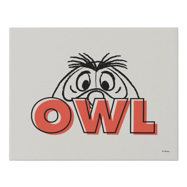 Winnie the Pooh | Owl Peek-A-Boo Faux Canvas Print (Front)