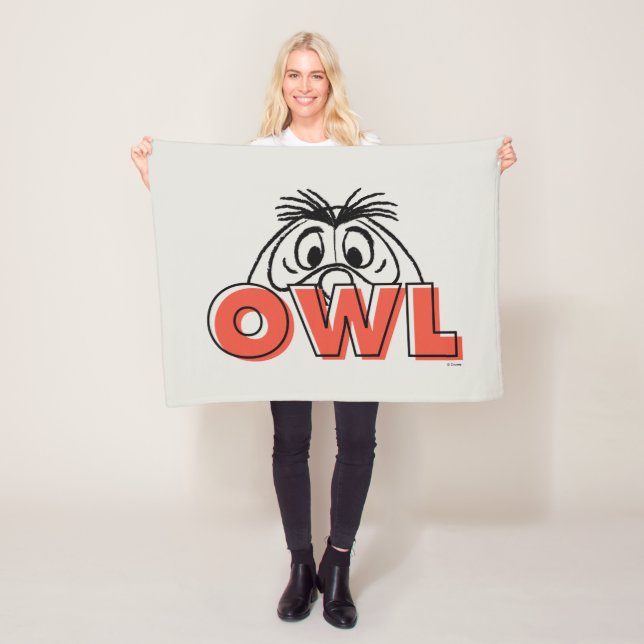 Winnie the Pooh | Owl Peek-A-Boo Fleece Blanket (In Situ)