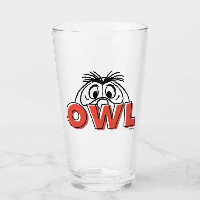 Winnie the Pooh | Owl Peek-A-Boo Glass (Front)