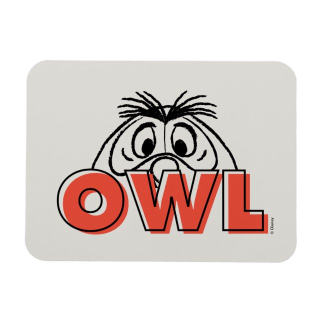 Winnie the Pooh | Owl Peek-A-Boo Magnet (Horizontal)