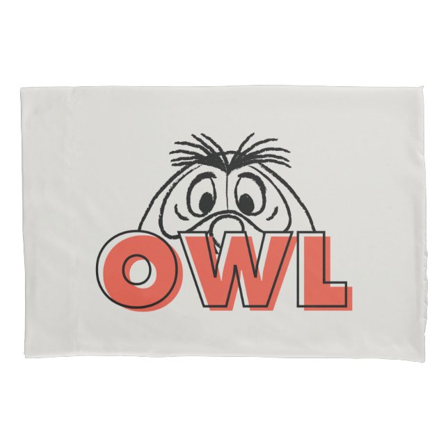 Winnie the Pooh | Owl Peek-A-Boo Pillow Case (Front)
