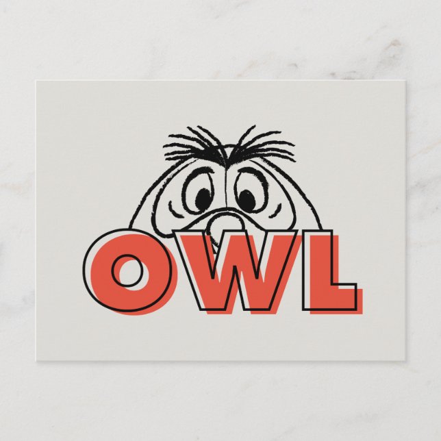 Winnie the Pooh | Owl Peek-A-Boo Postcard (Front)