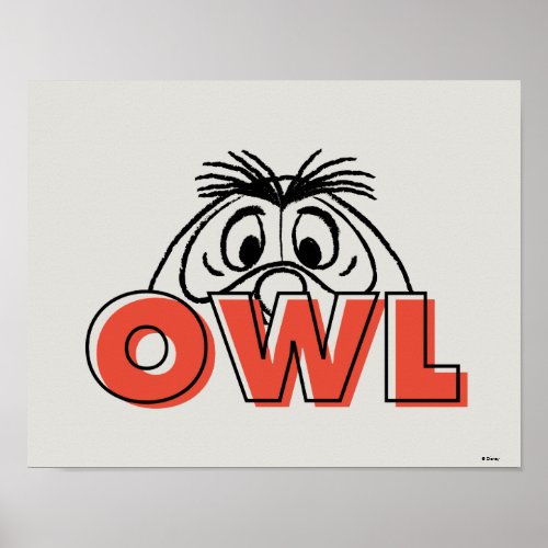 Winnie the Pooh  Owl Peek_A_Boo Poster