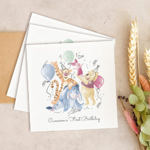 Winnie the Pooh & Pals - Balloons First Birthday Napkins