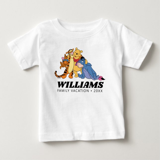 Winnie the Pooh & Pals | Family Vacation Baby T-Shirt (Front)