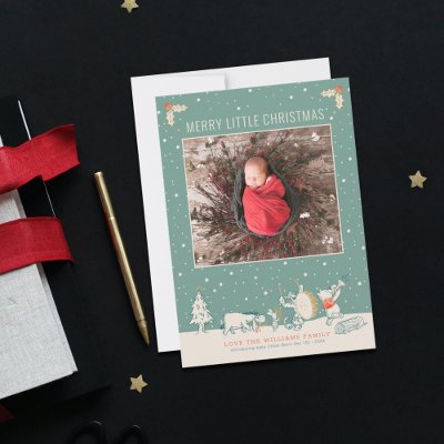 Winnie the Pooh &amp; Pals | New Baby Christmas Invitation
