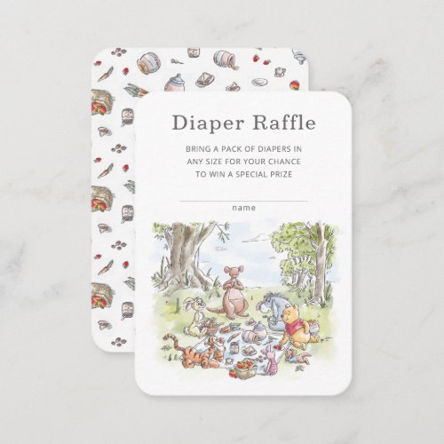 Winnie the Pooh  Pals Picnic Diaper Raffle Insert