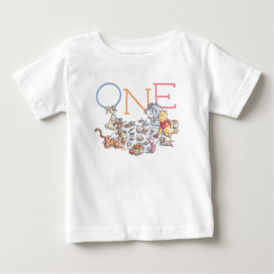 Winnie the Pooh & Pals Picnic First Birthday Baby T-Shirt