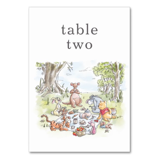 Winnie the Pooh & Pals Picnic Table Number (Front)