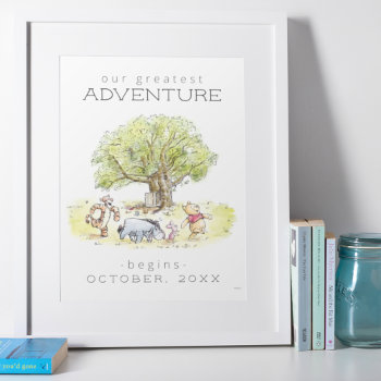 Winnie The Pooh & Pals | Pregnancy Announcement Poster by winniethepooh at Zazzle