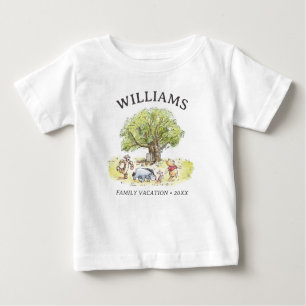 Winnie the Pooh & Pals Watercolor Family Vacation Baby T-Shirt