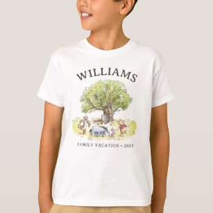 Winnie the Pooh & Pals Watercolor Family Vacation T-Shirt