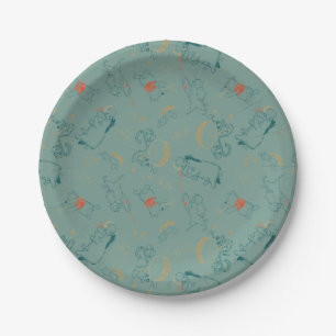 Winnie the Pooh & Pals Winter Pattern Baby Shower Paper Plates