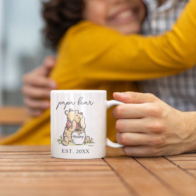 Winnie the Pooh | Papa Bear - New Papa Coffee Mug (Father holding mug on table)