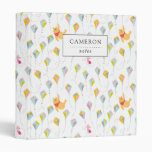 Winnie the Pooh | Pastel Kite Pattern 3 Ring Binder