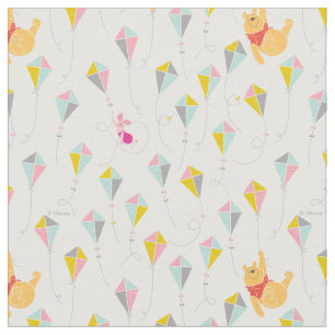 Winnie the Pooh   Pastel Kite Pattern Fabric