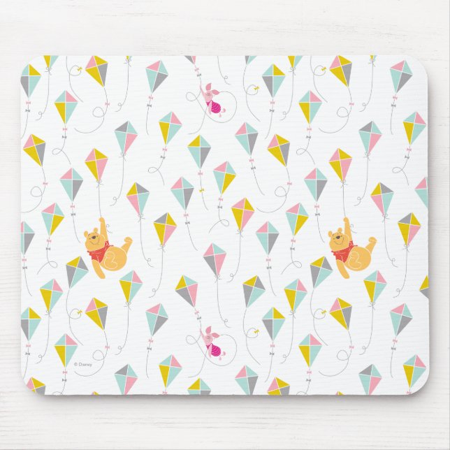 Winnie the Pooh | Pastel Kite Pattern Mouse Pad (Front)