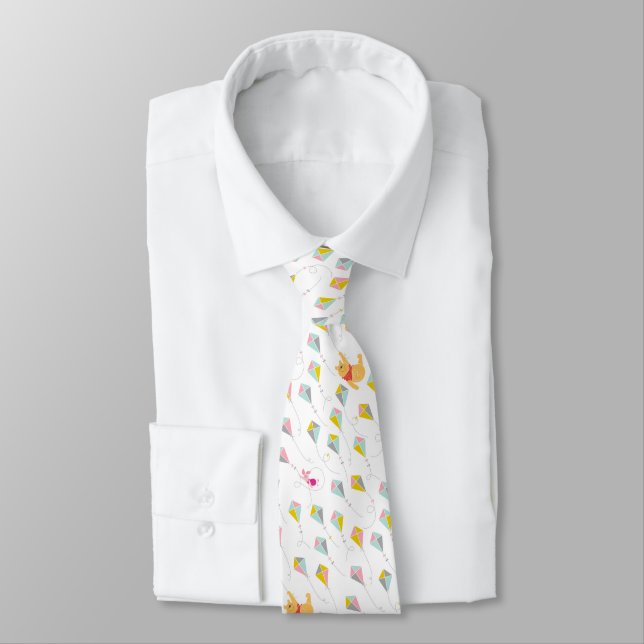 Winnie the Pooh | Pastel Kite Pattern Neck Tie (Tied)