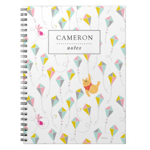 Winnie the Pooh   Pastel Kite Pattern Notebook