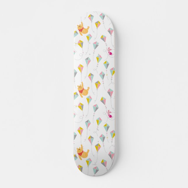 Winnie the Pooh | Pastel Kite Pattern Skateboard (Front)