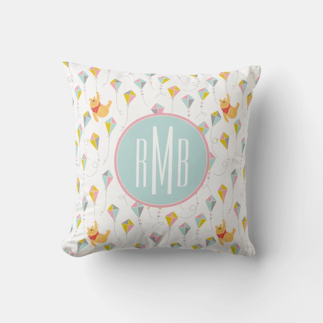 Winnie the Pooh | Pastel Kite Pattern Throw Pillow (Front)