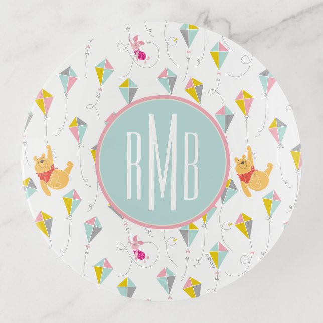 Winnie the Pooh | Pastel Kite Pattern Trinket Tray (Front)