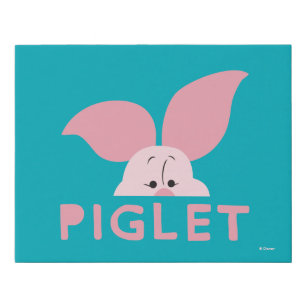 Winnie the Pooh   Peek-a-Boo Piglet Faux Canvas Print