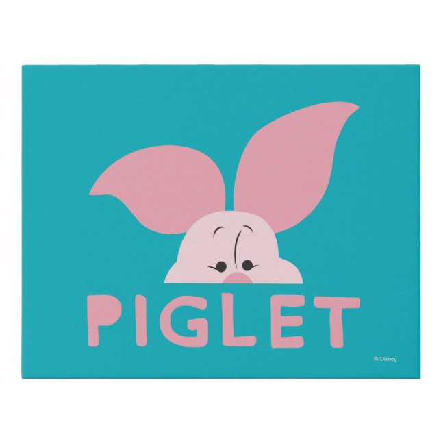 Winnie the Pooh | Peek-a-Boo Piglet Faux Canvas Print (Front)