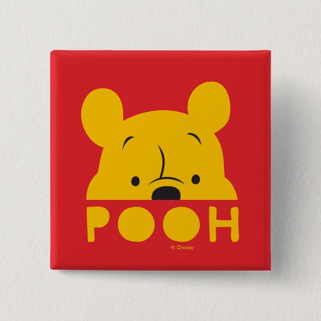 Winnie the Pooh | Peek-a-Boo Pooh Button (Front)