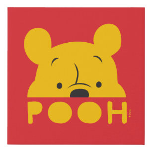 Winnie the Pooh   Peek-a-Boo Pooh Faux Canvas Print