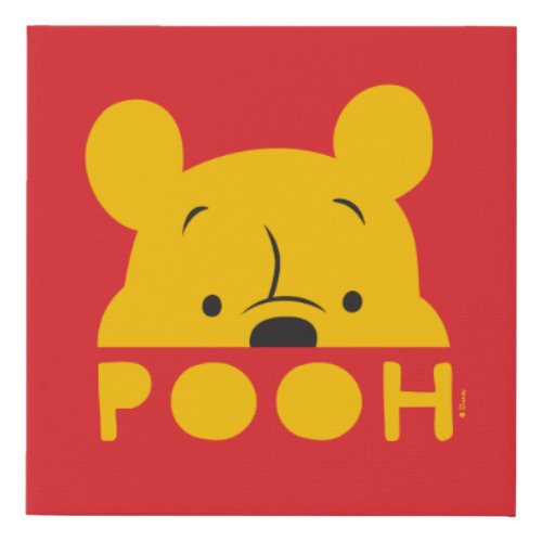 Winnie the Pooh  Peek_a_Boo Pooh Faux Canvas Print