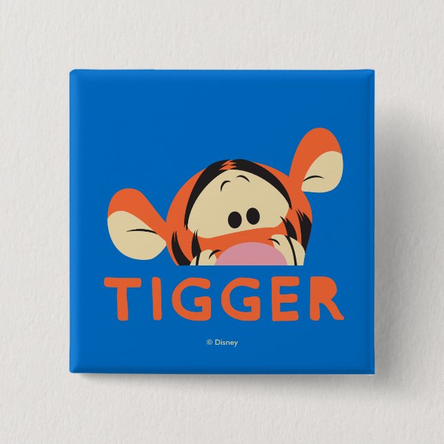 Winnie the Pooh | Peek-a-Boo Tigger Button (Front)