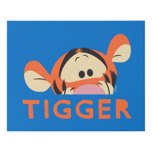 Winnie the Pooh  Peek_a_Boo Tigger Faux Canvas Print