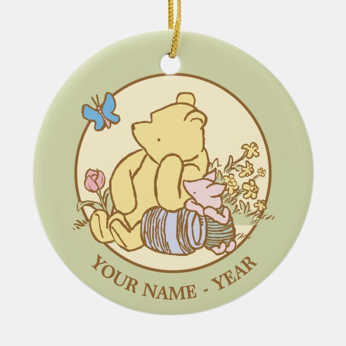 Winnie the Pooh & Piglet | Baby's First Christmas Ceramic Ornament