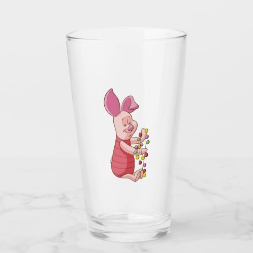 Winnie the Pooh  Piglet Christmas Lights Glass