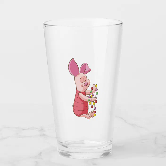 Disney Winnie the Pooh Christmas Glassware Set Holiday Piglet Tigger 10 oz Glass 