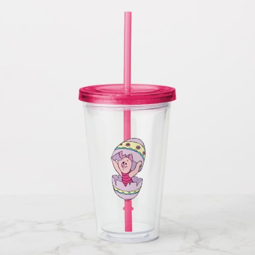 Winnie the Pooh  Piglet in Easter Egg Acrylic Tumbler