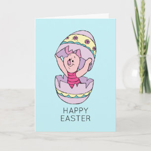Winnie the Pooh   Piglet in Easter Egg Card