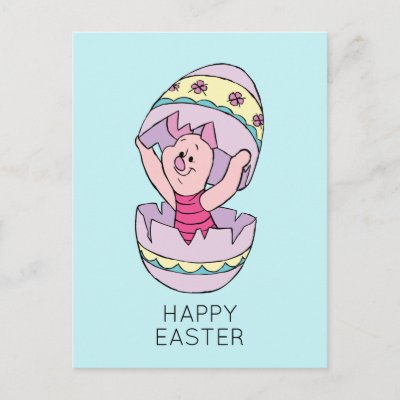 Winnie the Pooh | Piglet in Easter Egg Postcard