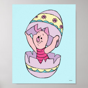 Winnie the Pooh Piglet in Easter Egg Poster