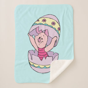 Winnie the Pooh   Piglet in Easter Egg Sherpa Blanket