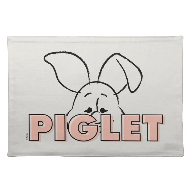 Winnie the Pooh | Piglet Peek-A-Boo Cloth Placemat (Front)